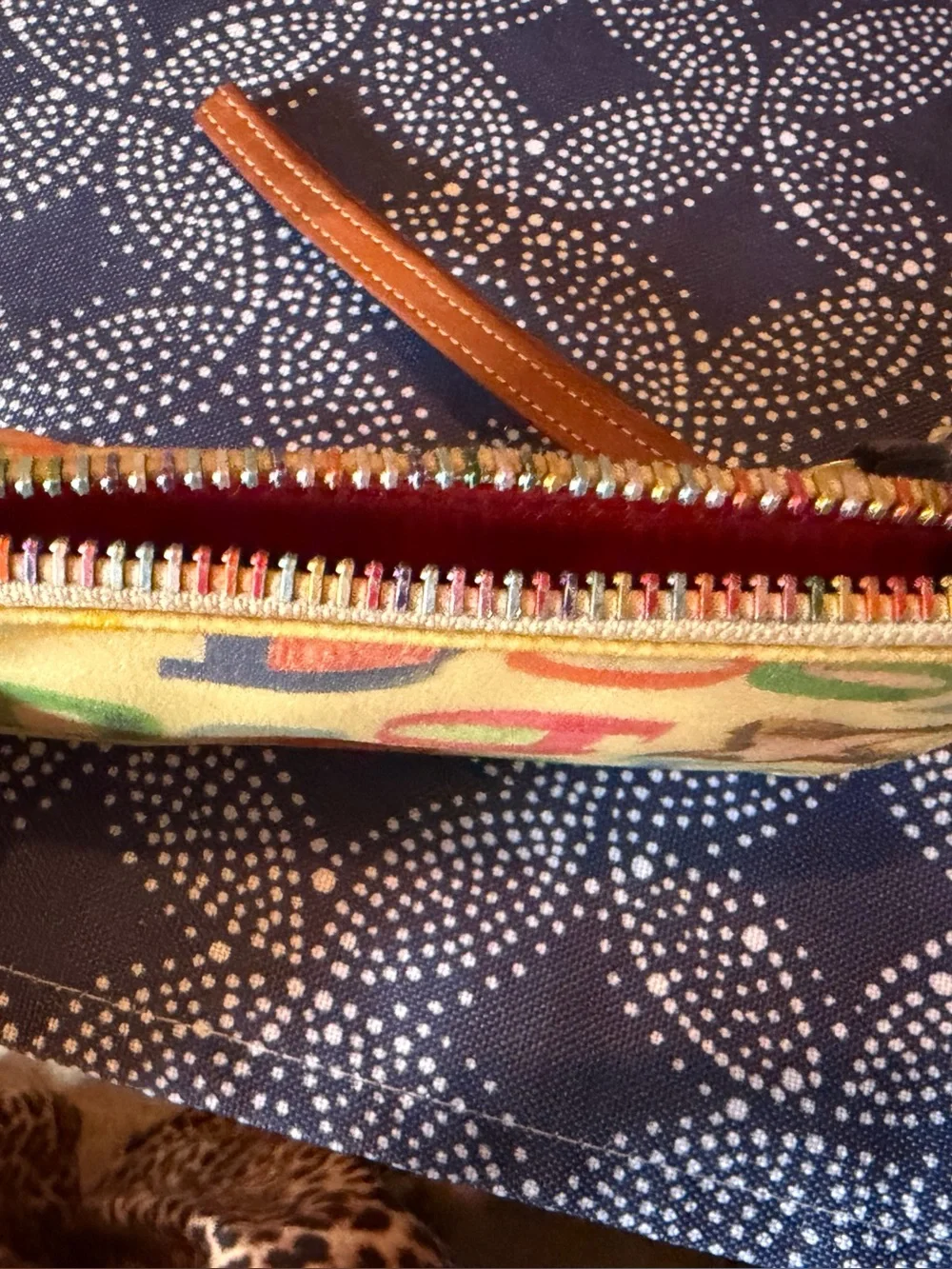 Y2k Dooney and Bourke Retro Doodle Mini Wristlet
